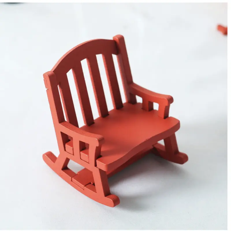 miniatur kursi goyang untuk rumah boneka, hiasan, art n craft, topper 4