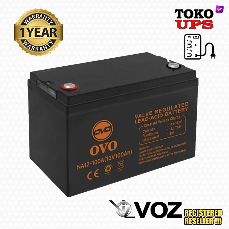 Baterai OVO 12V 100AH VRLA NA12-100A Terminal M8