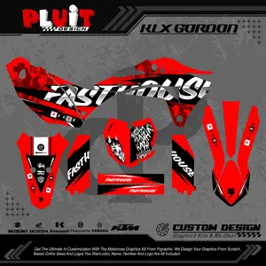 DECAL KLX GORDON MERAH KEREN