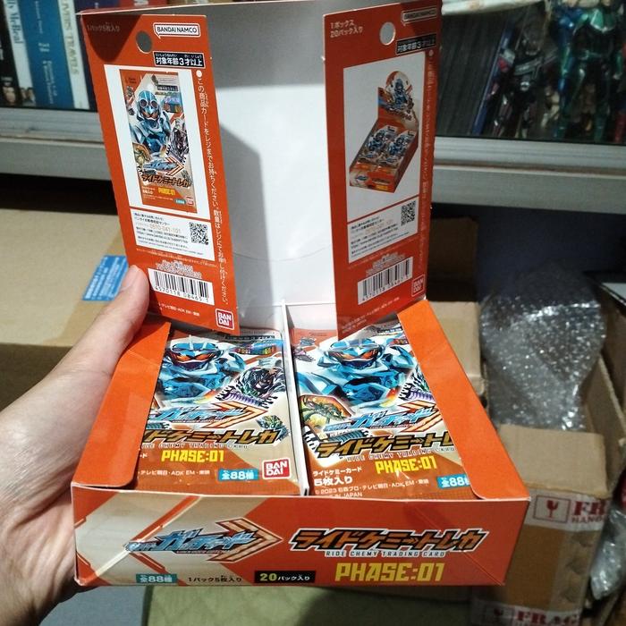 thumbnail image 2 of Kamen Rider Gotchard Ride Chemy Trading Card Game Box - PHASE:00 - Japanese Bandai Booster Box 2 of 4