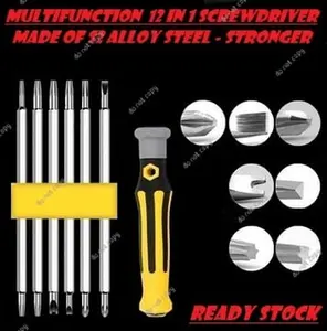 Obeng Set 12 in 1 Bolak Balik 12 Mata Screwdriber Reparasi Elektronik