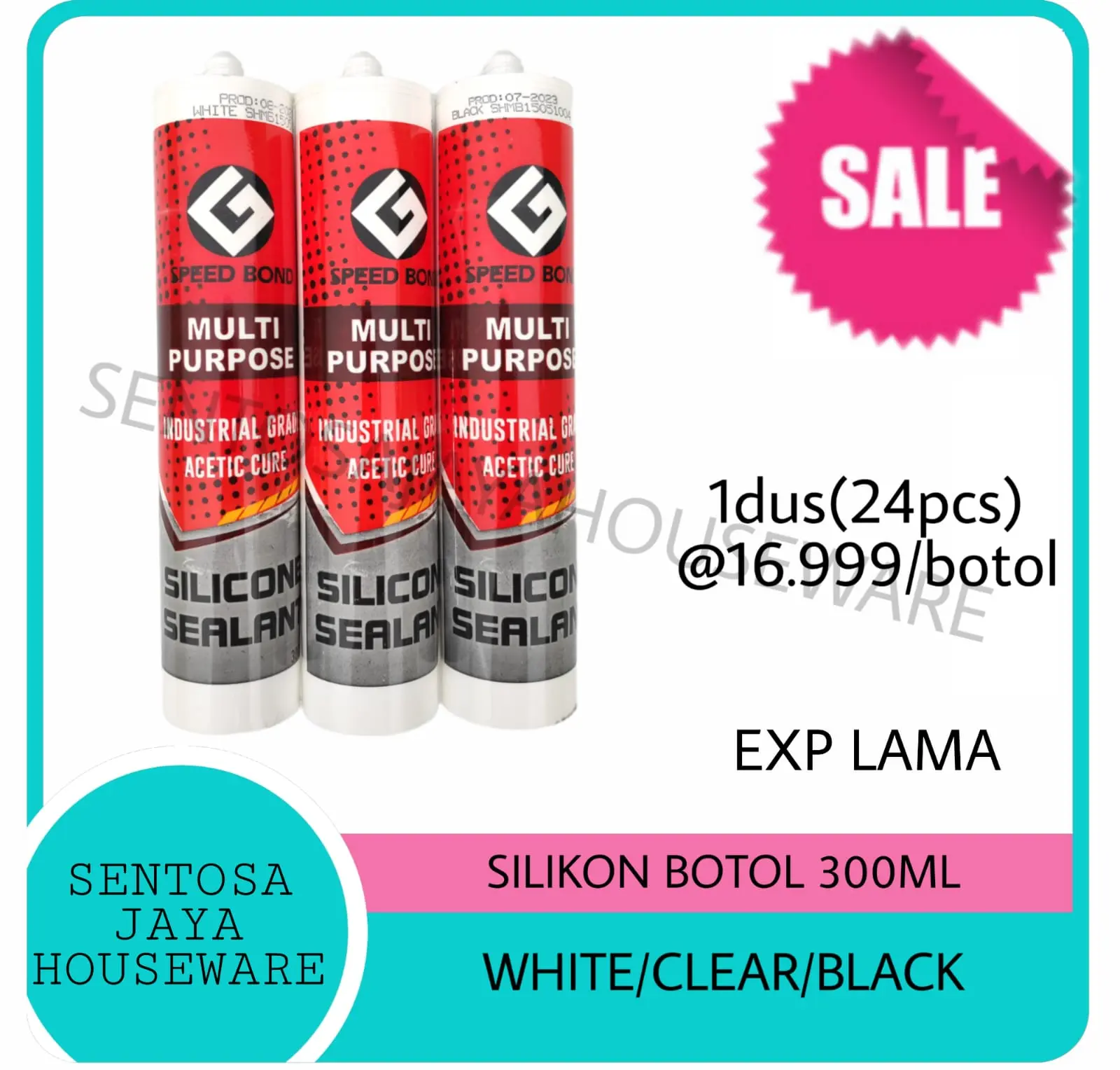 LEM SEALANT SILIKON 300ML / SILIKON BOTOL SEALANT HANDSOME / SILICONE