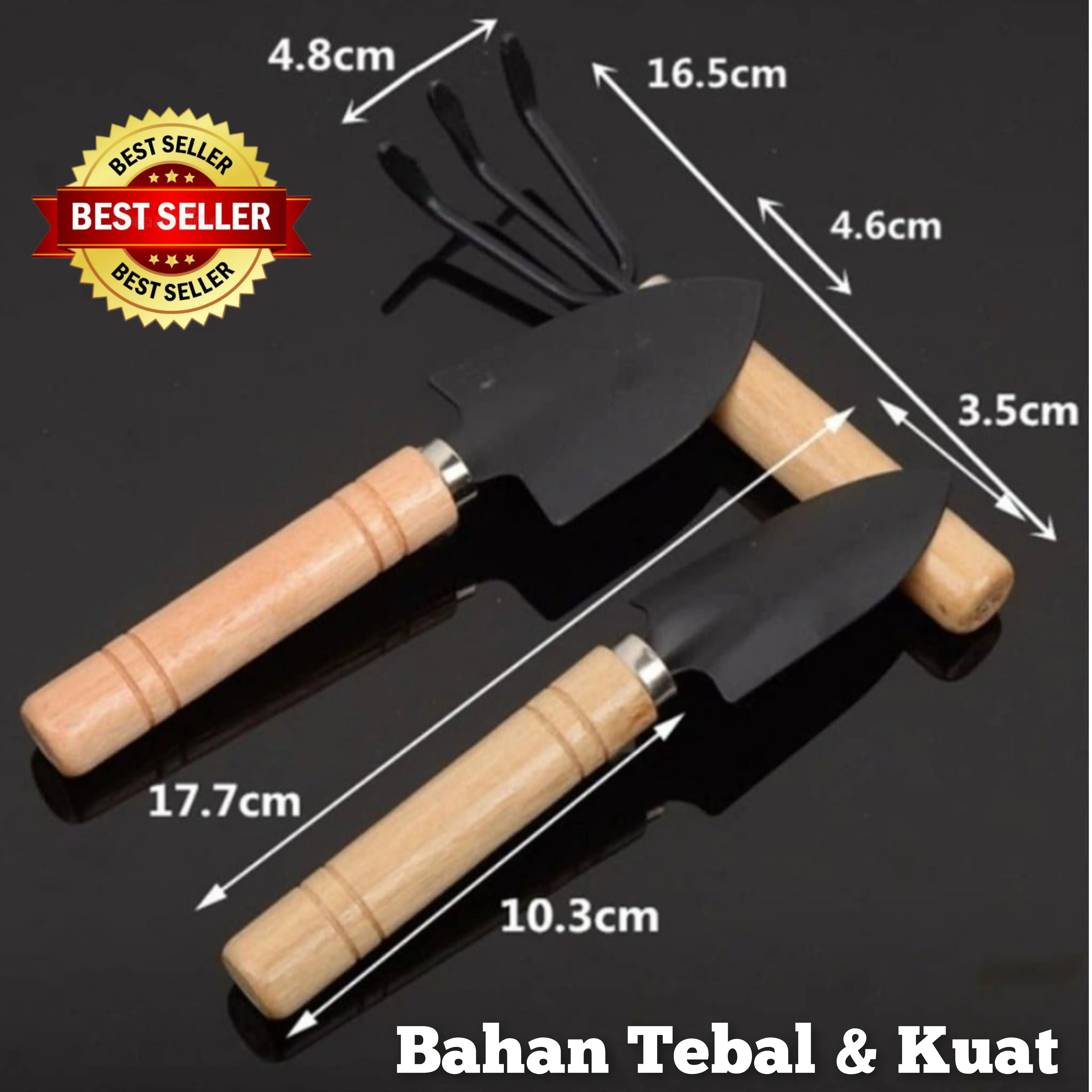 Set Alat Berkebun 3 in 1 Set Sekop Garpu Cangkul MIni 3 in 1