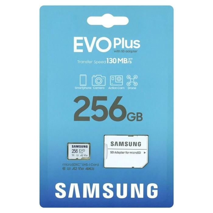 Gambar MicroSD Micro SD MicroSDXC Memory Card 256GB 256 gb EVO Plus Samsung dari WISNU GAME Kota Administrasi Jakarta Utara Tokopedia