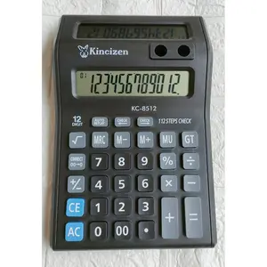 Kalkulator 2 Layar Kawachi KC 8512 - 12 Digit - Dual LCD - Hitam - Calculator