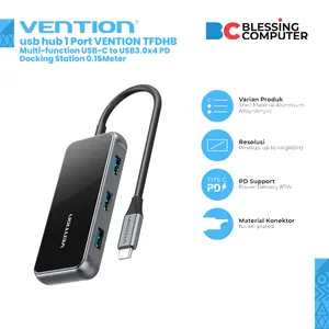 usb hub 1 Port VENTION TFDHB Multi-function USB-C to USB3.0x4 PD