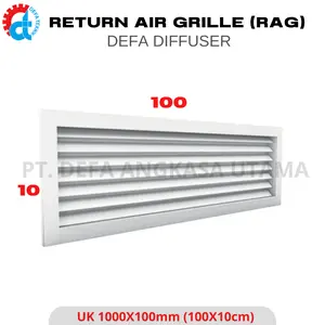 RAG Return air grill Ventilasi AC ukuran 100x10 cm