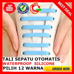 Tali Sepatu Silikon 16 PCS / Tali Sepatu Karet / NO TIE LAZY SHOELACE