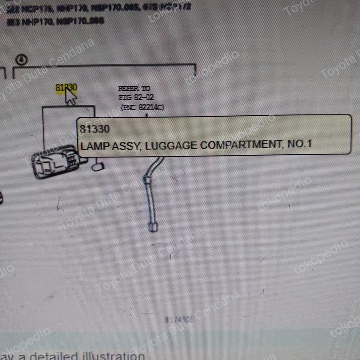 Gambar Po lamp assy,lugage compartment no.1 lampu toyota sienta dari toyota duta cendana Kab. Cianjur Tokopedia
