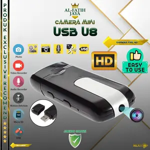 ALFATIHJAYA Mini USB DVR U8 Flashdisk Mini Camera HD Motion Detection Kamera Perekam Video