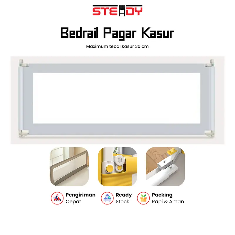 Bed Rail Safety Gate Baby Pagar Pembatas Pengaman Tempat Tidur Bedrail Kuat 1