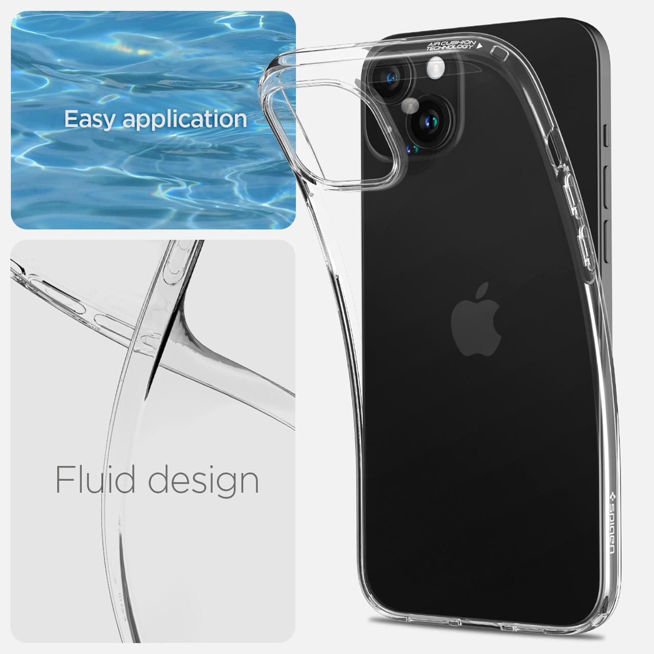 Spigen iPhone 15 Plus Case Liquid Crystal Glitter - Crystal Quartz ACS06648