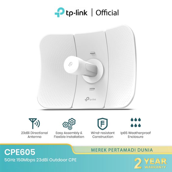 Gambar TP-LINK CPE605 5GHz 150Mbps 23dBi Outdoor CPE dari TP-Link Indonesia Kab. Tangerang Tokopedia