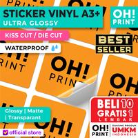 Gambar Cetak Stiker Label Vinyl Ultra Glossy - White & Transparent - KISS CUT dari OHPRINT Kota Tangerang Selatan 1 Tokopedia