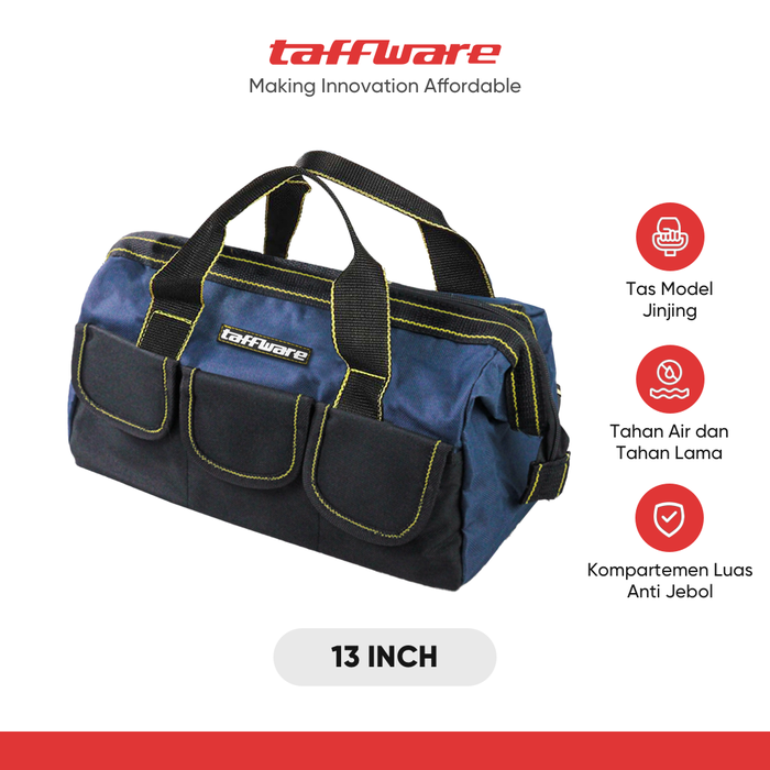 Gambar Tas Perkakas Taffware Storage Tool Bag Waterproof - Blue - 13 inch dari Taffware Official Store Kota Administrasi Jakarta Barat Tokopedia