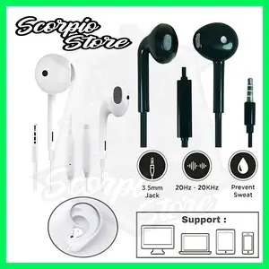 HANDSFREE HEADSET COPOTAN MERK ALL BRAND PURE SOUND SUPER REAL