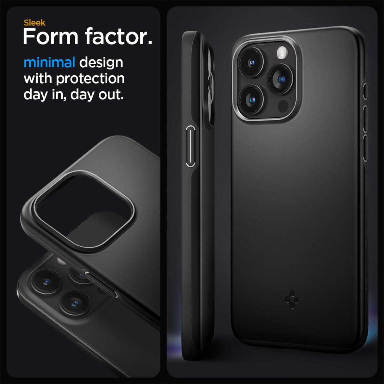 Spigen iPhone 15 Pro Max Case Thin Fit - Gunmetal ACS06545