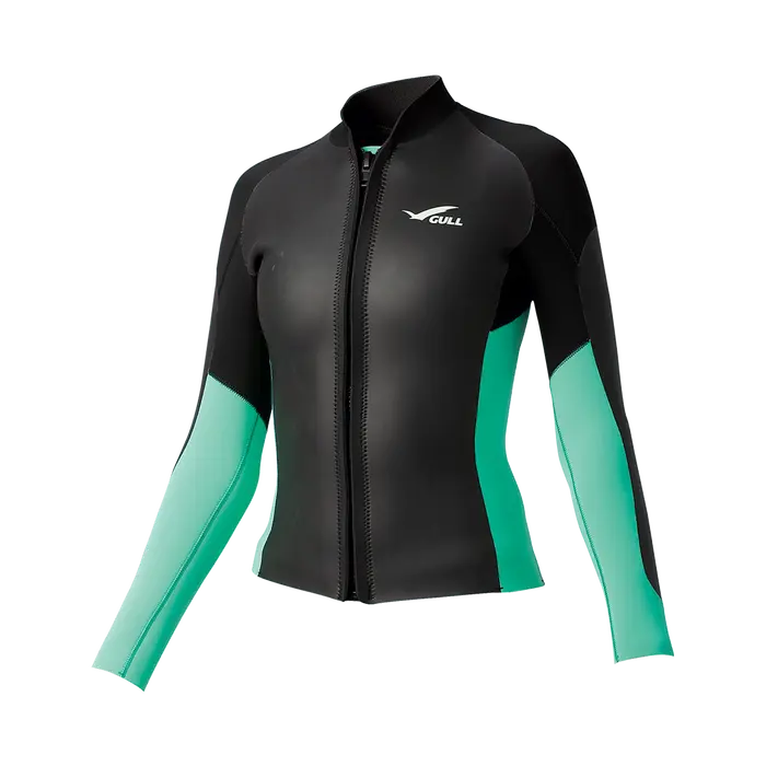 Gambar Gull Wetsuit 3MM Skin Jacket Women's - Black x Green, MS dari Urban Adventure Kota Administrasi Jakarta Selatan 3 Tokopedia