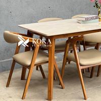 Gambar Nathan 2 • Meja makan marmer set kursi 6 scandinavian jati retro dari Koka Furnindo Kab. Jepara 4 Tokopedia