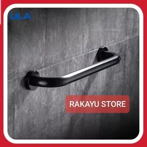 pegangan kamar mandi hitam-60 cm/grab bar black/disability grab/
