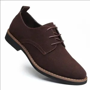 Sepatu Pantofel Pria Derby Kulit Suede Formal Casual Kerja Kantor