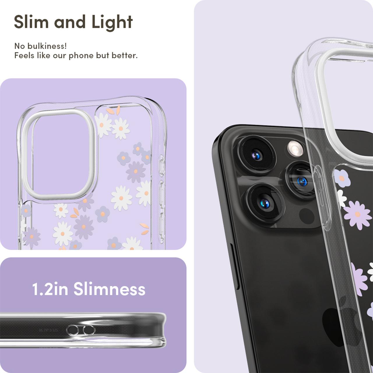 Cyrill iPhone 15 Pro Max Case Magsafe Cecile Mag - White Daisy ACS06624