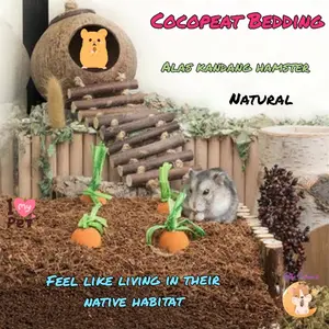 (The Ham's) Cocopeat Bedding Hamster / Reptil alami Steril