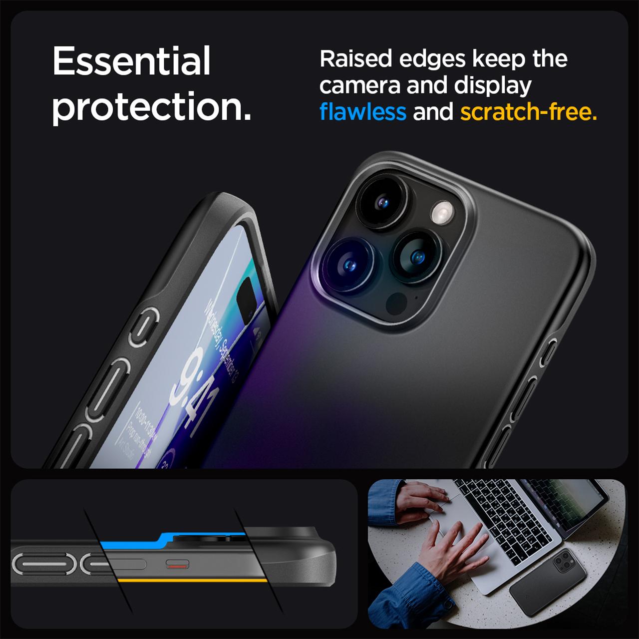 Spigen iPhone 15 Pro Max Case Thin Fit - Gunmetal ACS06545