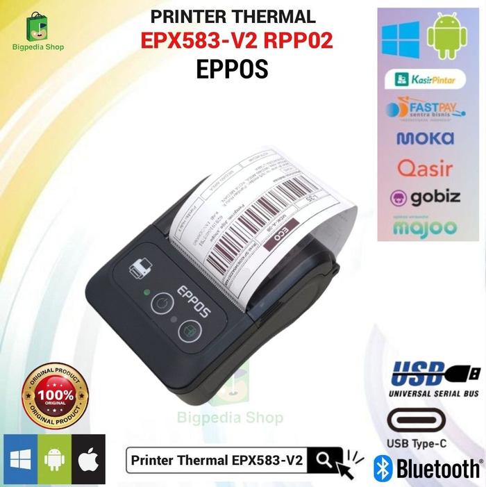Printer Eppo's Rpp02 Jual Printer Thermal EPX583-V2 RPP02 EPPOS Bluetooth - Kota Tangerang ...