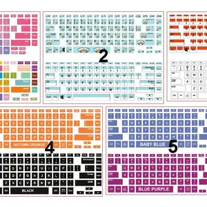 stiker warna warni full keyboard Laptop Blue Merah