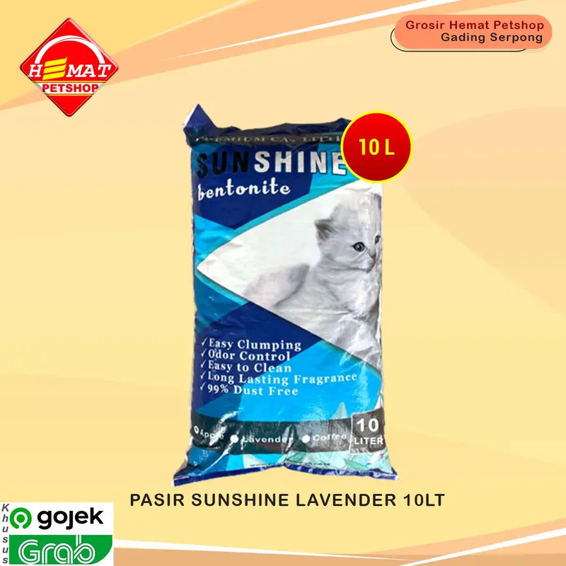 GOSEND Pasir Kucing Gumpal Wangi Clumping Sunshine Bentonite 10 Liter 1