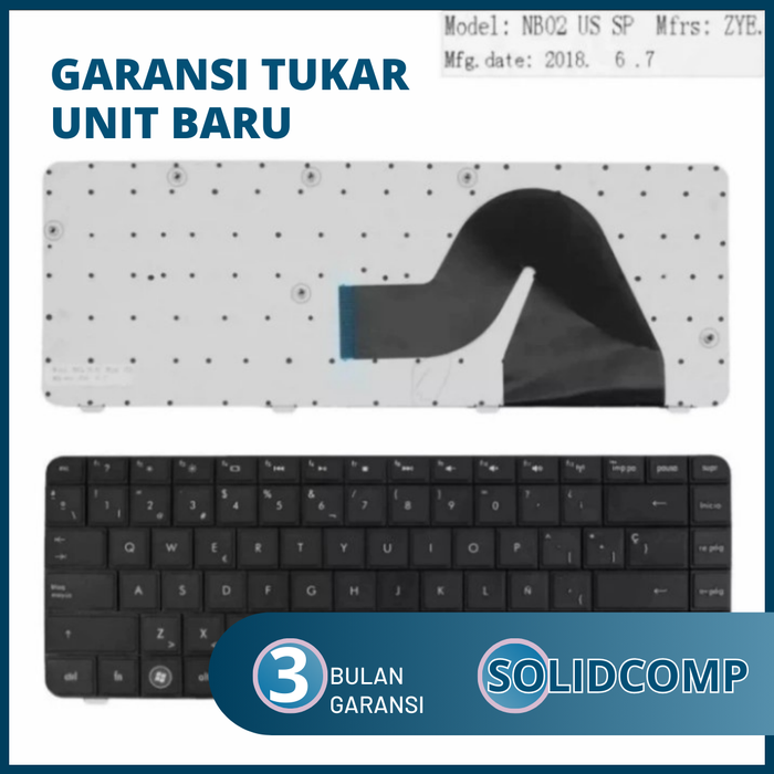 Gambar Keyboard COMPAQ Presario CQ42 BLACK dari Solidcomp Kota Surabaya Tokopedia