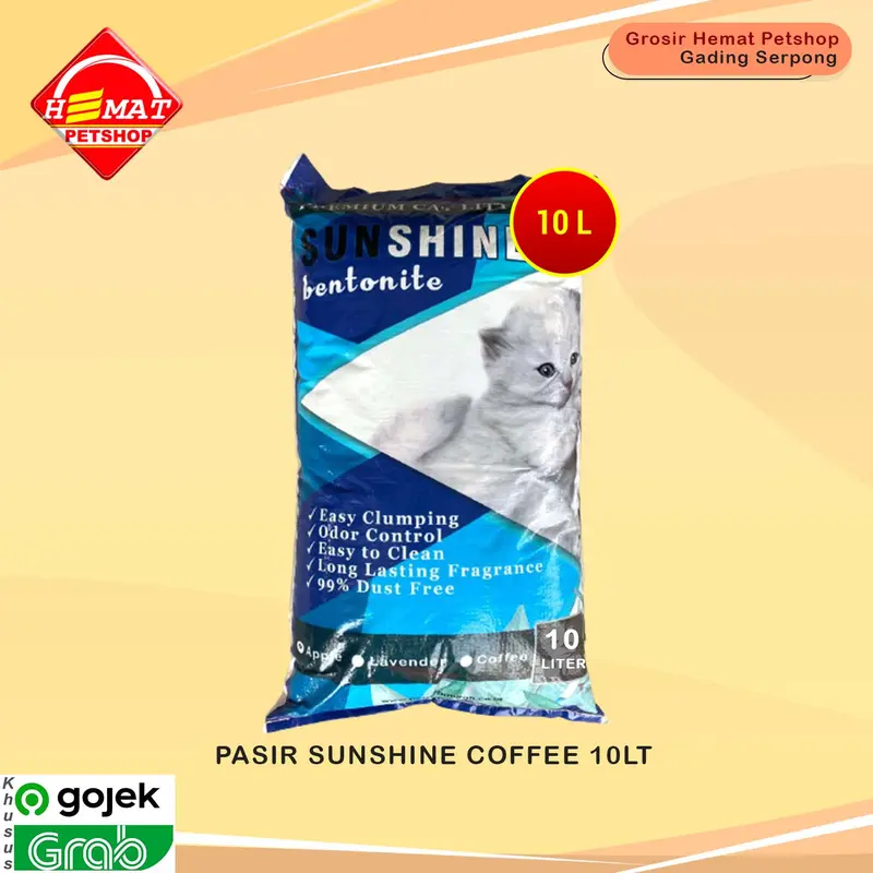 GOSEND Pasir Kucing Gumpal Wangi Clumping Sunshine Bentonite 10 Liter 2