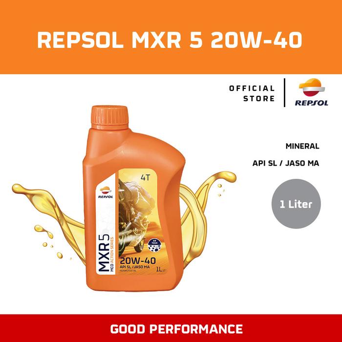 Gambar Oli Pelumas Mesin Motor Yamaha Jupiter Z, Z1 Repsol - MXR5-20W40, 1 l dari repsolindonesia Kab. Bekasi 3 Tokopedia