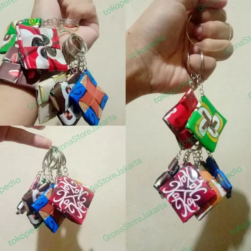 PRAKARYA / KERAJINAN TANGAN Daur ulang Gantungan Kunci Dari Bungkus