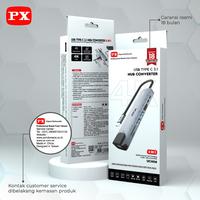 Gambar PX Hub Adapter Converter 8 in 1 Type C 4K USB 3.1 HDMI UCH08 100Mbps dari Multifungsi Online Kota Administrasi Jakarta Pusat 4 Tokopedia