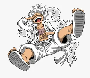sticker print & Cut luffy one piece gear 5 variasi body motor