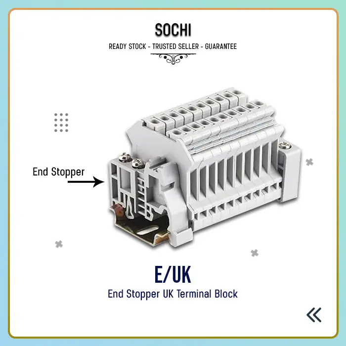 E/UK & KLM-A End Stopper & Marker Clip UK terminal Block 2
