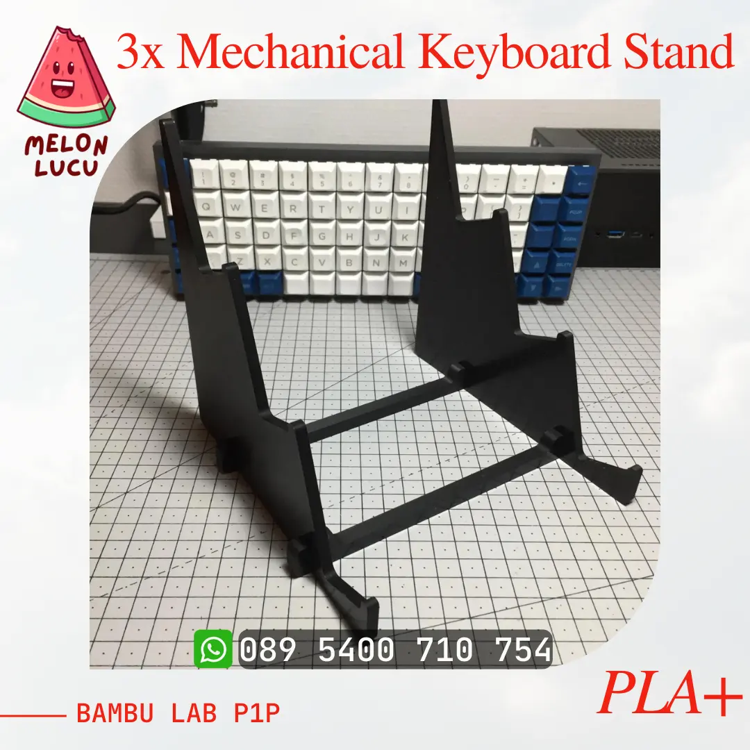 Mechanical Keyboard Stand Susun Tiga Holder Display Kokoh Minimalis