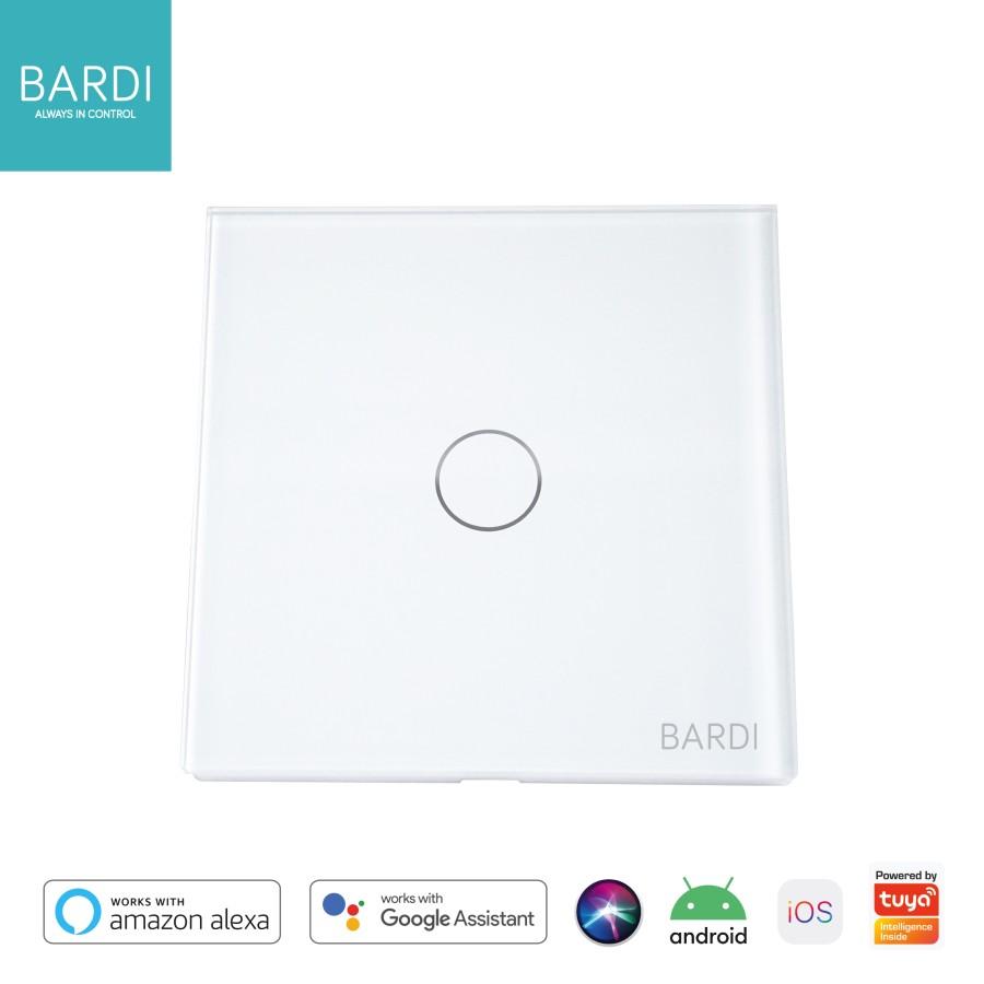BARDI Smart Wall Switch EU 1 Gang PUTIH Saklar WiFi Touch Tuya