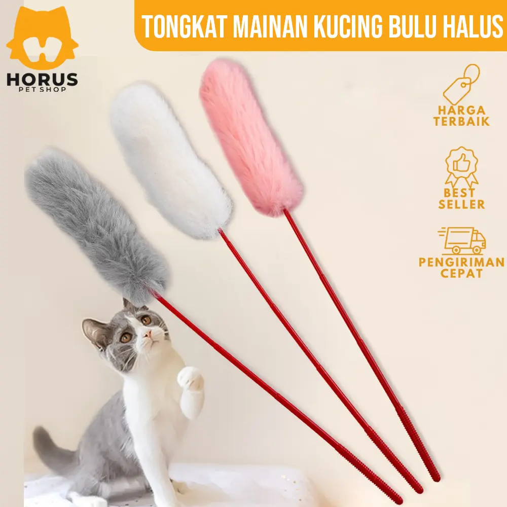 HORUS Tongkat Mainan Kucing Bulu Halus Cat Toy Stick