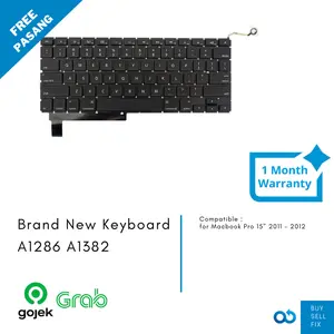 Keyboard Macbook Pro 15" A1286 A1398 A1417 A1494 A1618 2009-2015