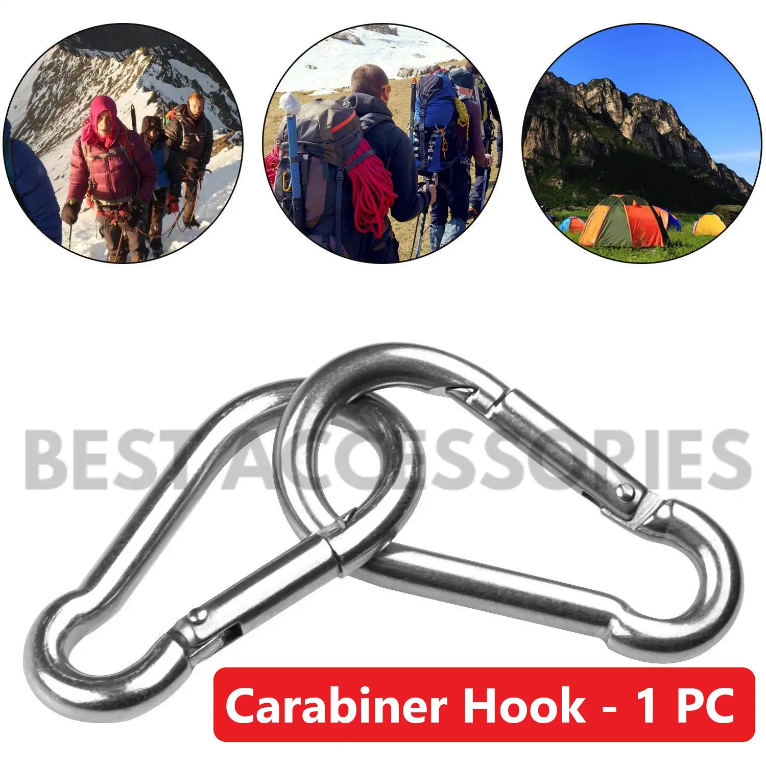 Carabiner Keychain Buckle Karabiner Gantungan Kunci Survival