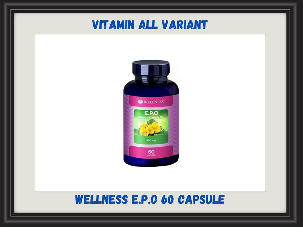 Wellness E.P.O 500mg Evening Primrose oil 500 mg 60 kapsul EPO