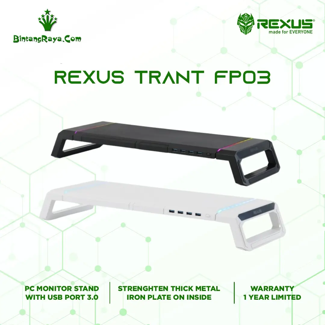 MONITOR STAND REXUS TRANT FP03 / FP-03 RGB WITH 4 PORT USB 3.0
