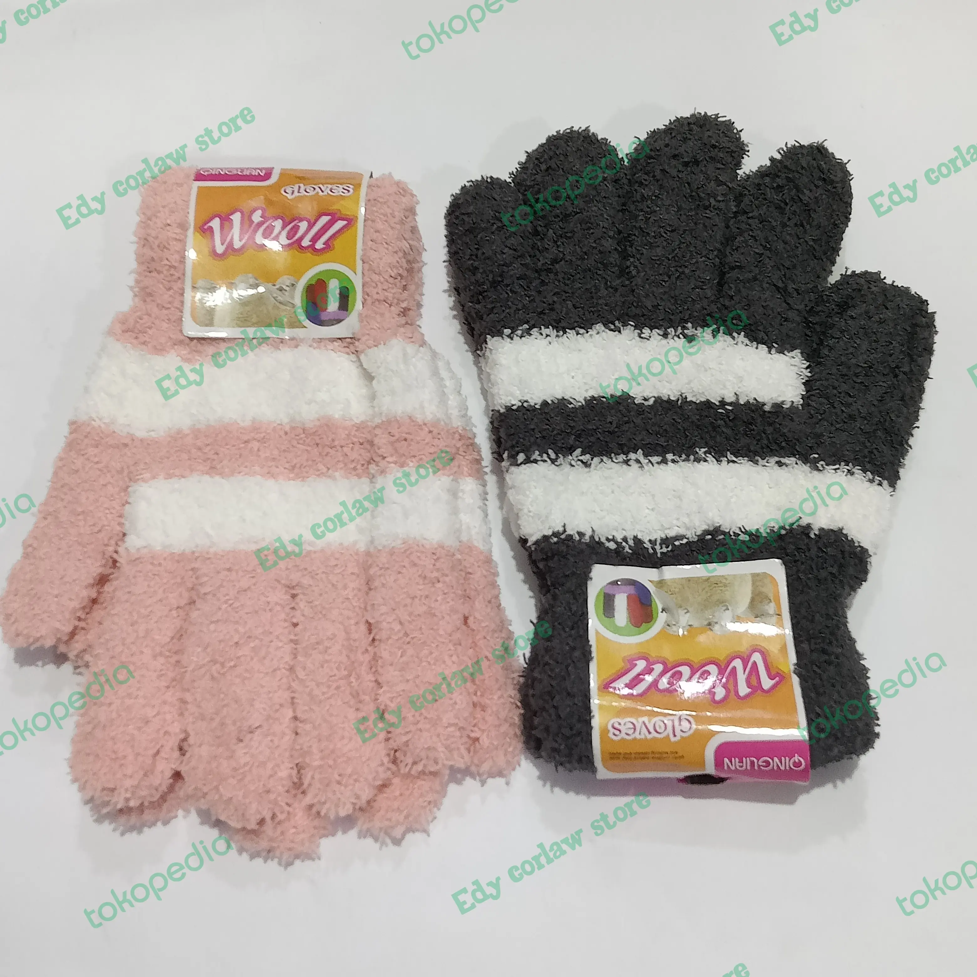 Sarung Tangan Rajut Wanita Wool Warna Belang Atau Sarung Tangan Motor Gloves Dewasa