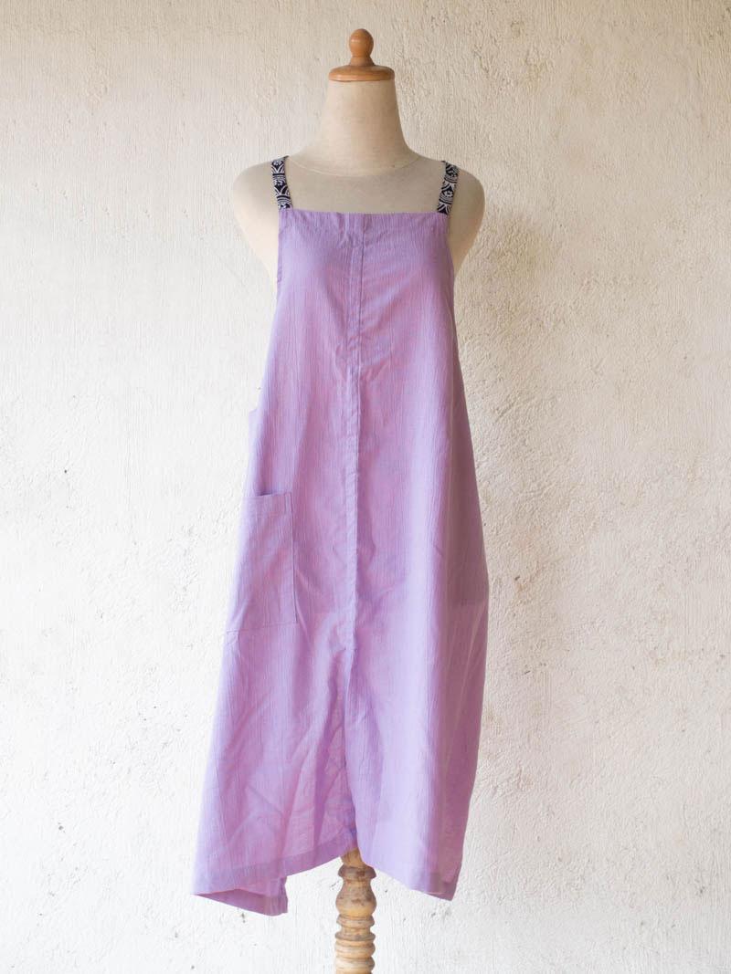 Linen apron masak (Lavender)