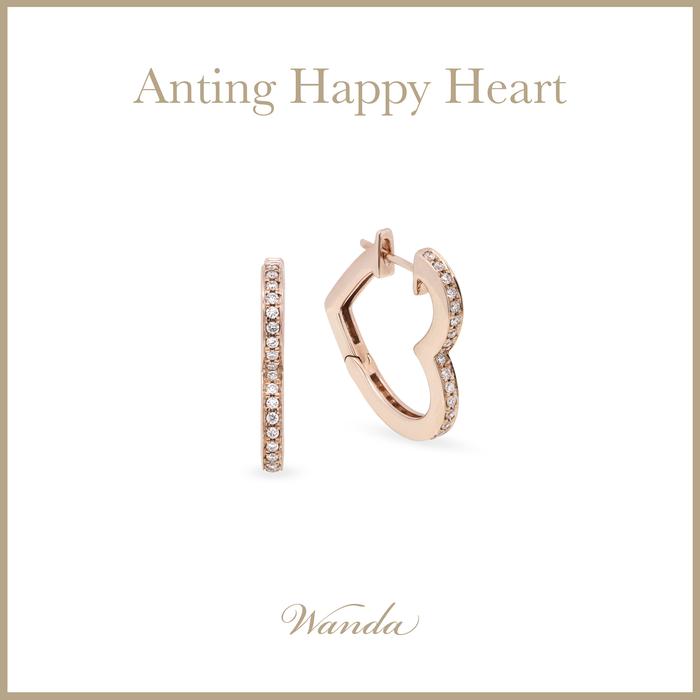 Gambar Anting Berlian Wanda - Happy Heart - Earrings - Rose gold dari Wanda House Of Jewels Kota Administrasi Jakarta Pusat Tokopedia