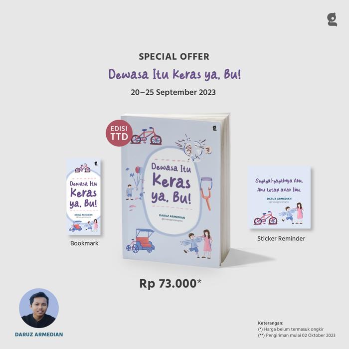 Gambar Special Offer - Buku Self Improvement - Dewasa Itu Keras Ya, Bu! - Dar dari Bumi Fiksi Makassar Kota Makassar Tokopedia