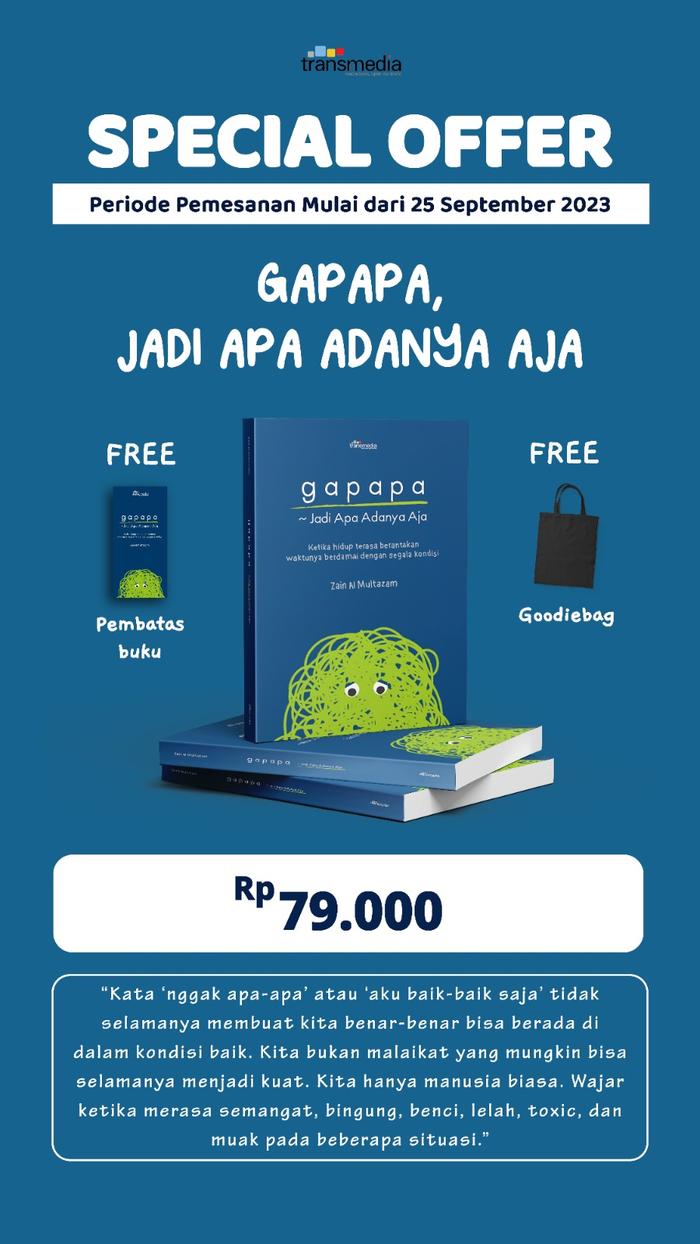 Gambar Special Offer Buku Self Improvement Gapapa, Jadi Apa Adanya Aja - Tran dari Bumi Fiksi Makassar Kota Makassar Tokopedia